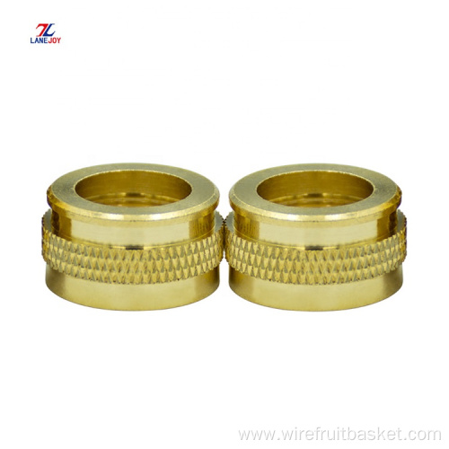 CNC knurled brass insert nut